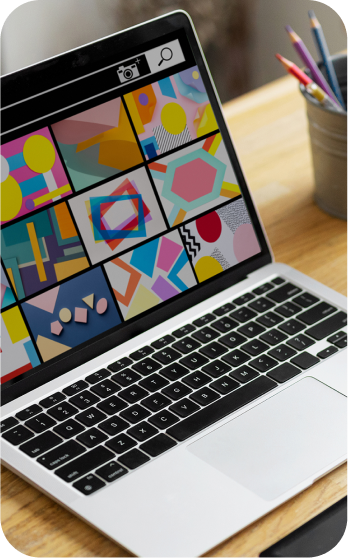 image- creative design on laptop